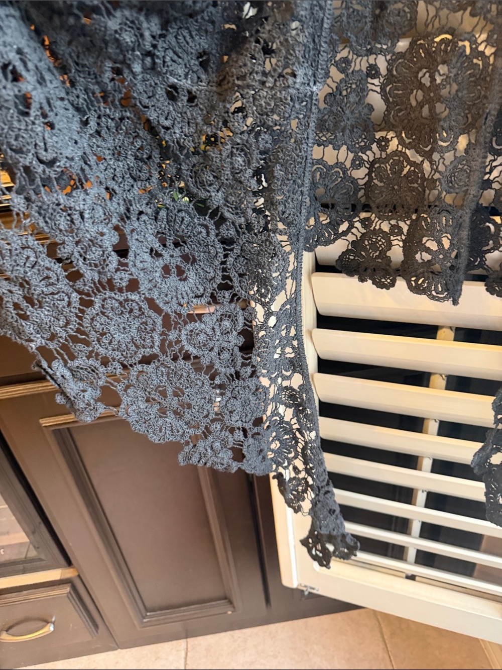 Jaded Gypsy Crocheted Black Lace shrug - Picture 5 of 7